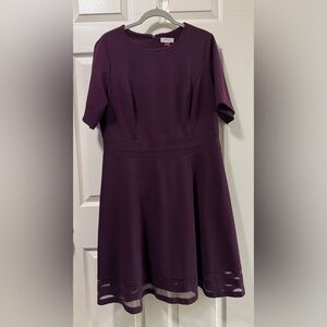 Calvin Klein Elegant Purple Midi Dress